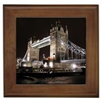 London Bridge Night Framed Tile