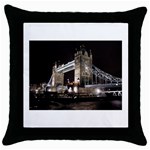 London Bridge Night Throw Pillow Case (Black)