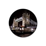 London Bridge Night Rubber Coaster (Round)