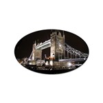 London Bridge Night Sticker (Oval)