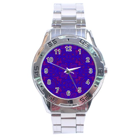 Purple Pilick2 Stainless Steel Analogue Watch from ArtsNow.com Front