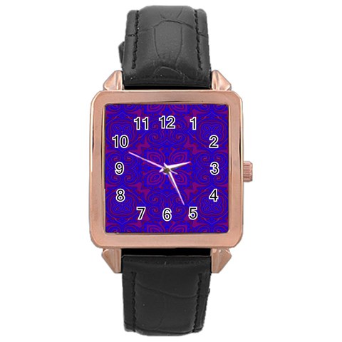 Purple Pilick2 Rose Gold Leather Watch  from ArtsNow.com Front
