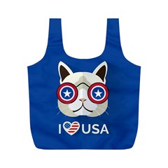 Cat_i_love_usa Reusable Bag (M) from ArtsNow.com Front