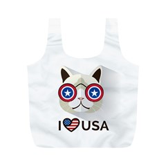 Cat_i_love_usa Reusable Bag (M) from ArtsNow.com Back