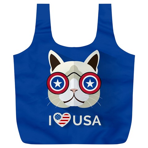 Cat_i_love_usa Reusable Bag (XL) from ArtsNow.com Front