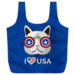 Cat_i_love_usa Reusable Bag (XL) from ArtsNow.com Front