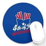 USA fries 4july 8  Mouse Pad (Round)