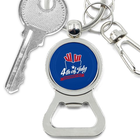 USA fries 4july Bottle Opener Key Chain from ArtsNow.com Front