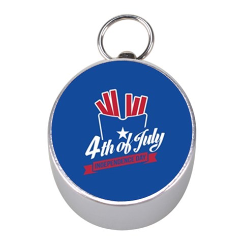 USA fries 4july Silver Compass (Mini) from ArtsNow.com Front
