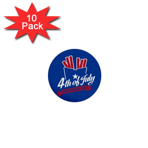 USA fries 4july 1  Mini Button (10 pack) from ArtsNow.com Front