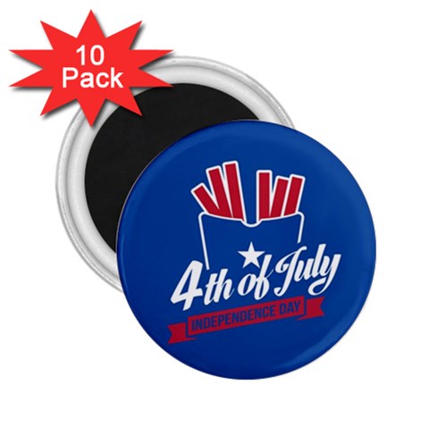 USA fries 4july 2.25  Button Magnet (10 pack) from ArtsNow.com Front