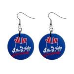 USA fries 4july Mini Button Earrings