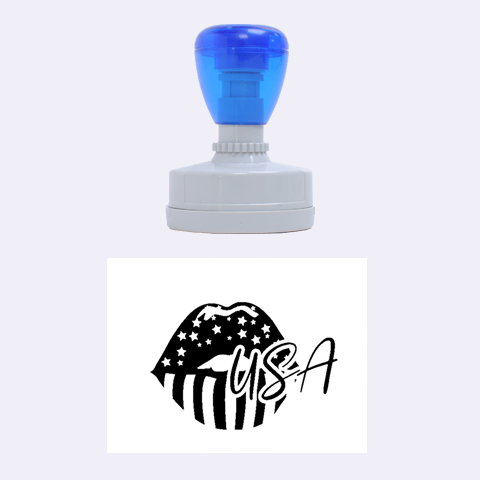 USA Lips 4july Rubber Stamp (Oval) from ArtsNow.com 1.88 x1.37  Stamp
