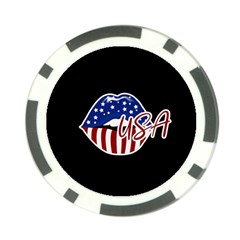 USA Lips 4july Poker Chip from ArtsNow.com Front