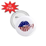 USA Lips 4july 1.75  Button (10 pack)