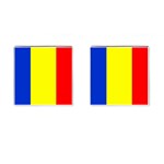 Romanian Flag Cufflinks (Square)