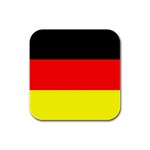 Germany Flag Rubber Square Coaster (4 pack)