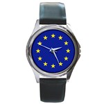Euro Flag Round Metal Watch