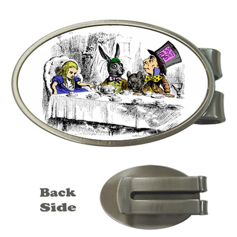 Alice In Wonderland Mad Hatter Tea Party Money Clip (Oval) from ArtsNow.com Front