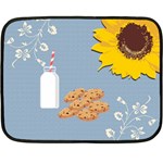 cookie and milk sunflower Mini Fleece Blanket (Single Sided)