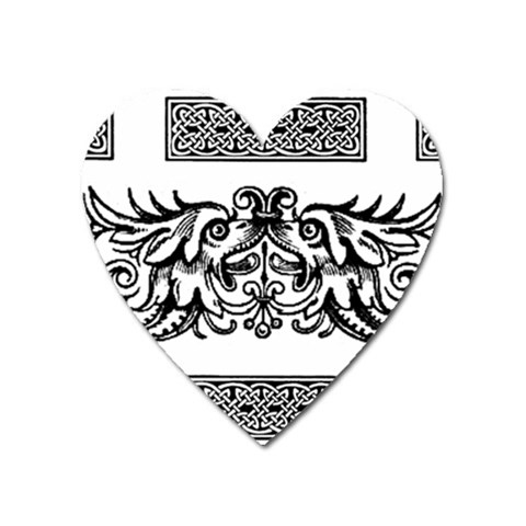 Celtic Dragons Magnet (Heart) from ArtsNow.com Front