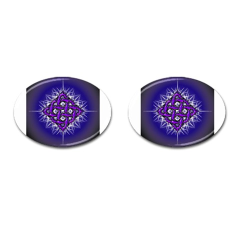 Celectric Knot Cufflinks (Oval) from ArtsNow.com Front(Pair)