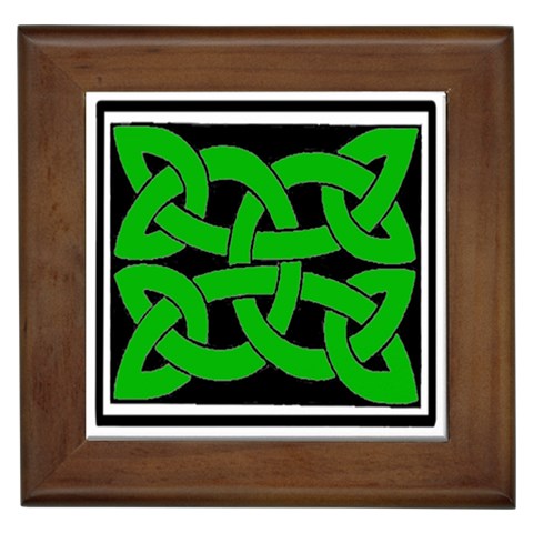 Celtic Knot_Green Framed Tile from ArtsNow.com Front