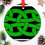 Celtic Knot_Green Ornament (Round)
