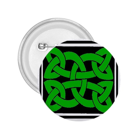 Celtic Knot_Green 2.25  Button from ArtsNow.com Front
