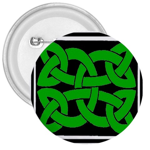 Celtic Knot_Green 3  Button from ArtsNow.com Front