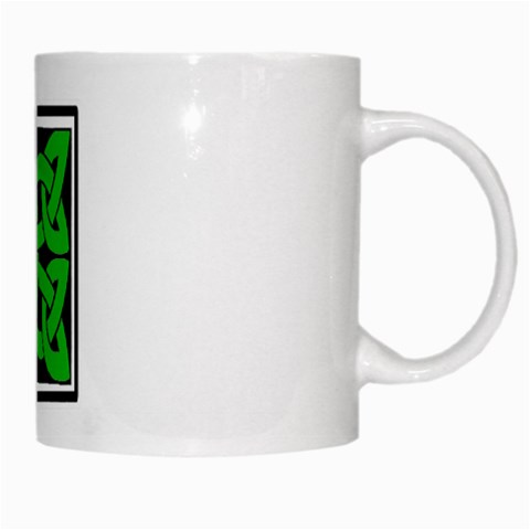 Celtic Knot_Green White Mug from ArtsNow.com Right