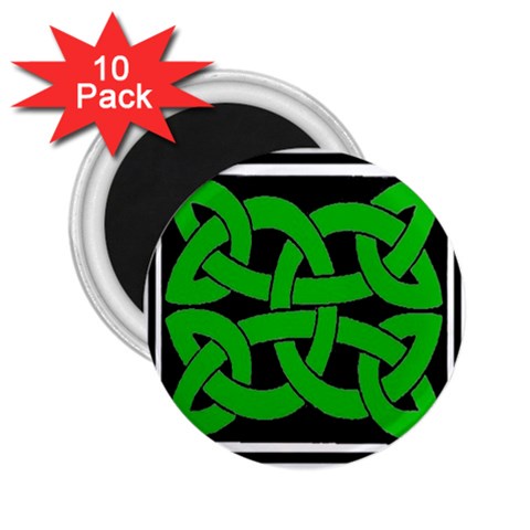 Celtic Knot_Green 2.25  Magnet (10 pack) from ArtsNow.com Front