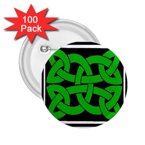 Celtic Knot_Green 2.25  Button (100 pack) from ArtsNow.com Front