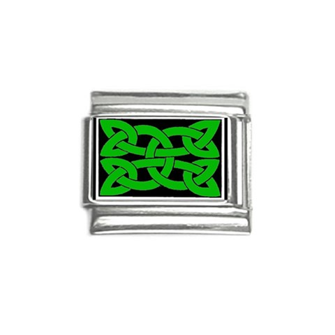 Celtic Knot_Green Italian Charm (9mm) from ArtsNow.com Front