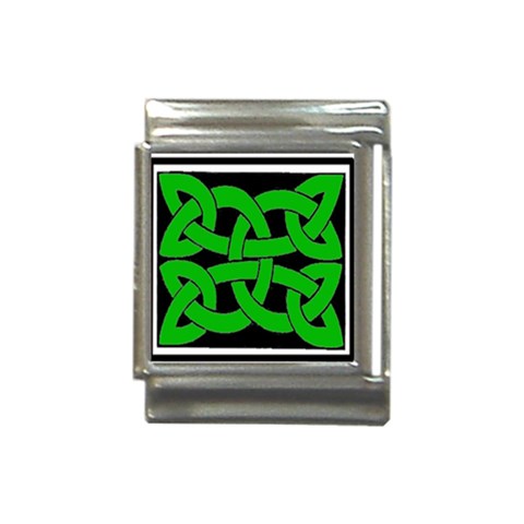 Celtic Knot_Green Italian Charm (13mm) from ArtsNow.com Front