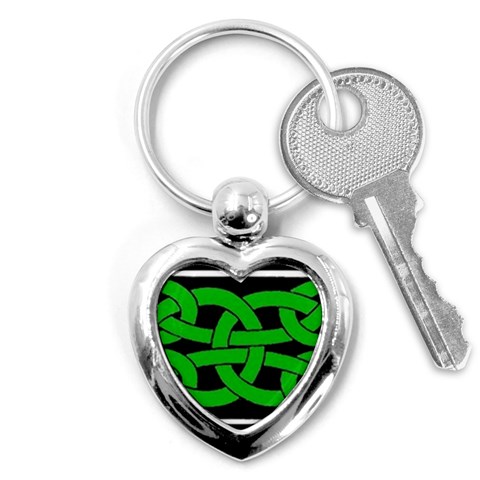 Celtic Knot_Green Key Chain (Heart) from ArtsNow.com Front