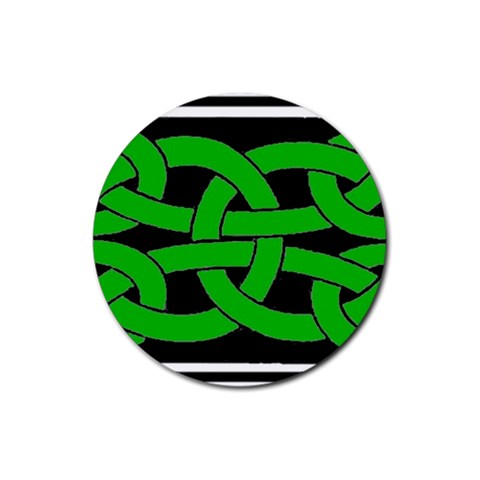 Celtic Knot_Green Rubber Coaster (Round) from ArtsNow.com Front