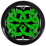 Celtic Knot_Green Wall Clock (Black)