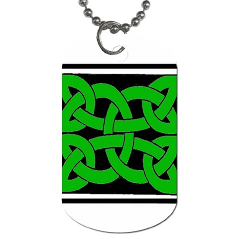 Celtic Knot_Green Dog Tag (One Side) from ArtsNow.com Front