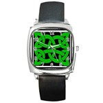 Celtic Knot_Green Square Metal Watch