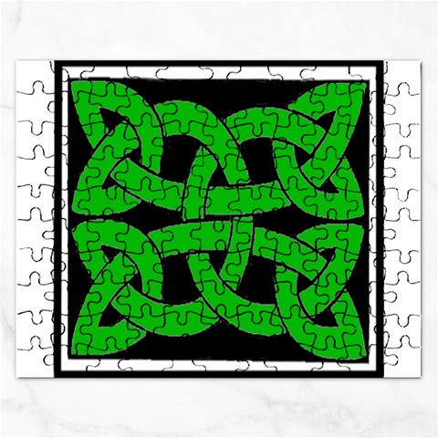Celtic Knot_Green Jigsaw Puzzle (Rectangular) from ArtsNow.com Front