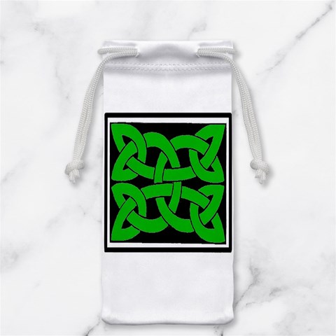 Celtic Knot_Green Jewelry Bag from ArtsNow.com Front