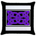 Celtic Knot_Purple Throw Pillow Case (Black)