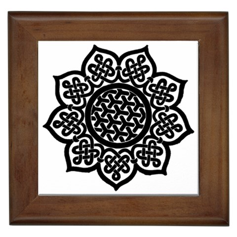 Celtic Mandala B&W Framed Tile from ArtsNow.com Front
