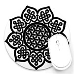 Celtic Mandala B&W Round Mousepad