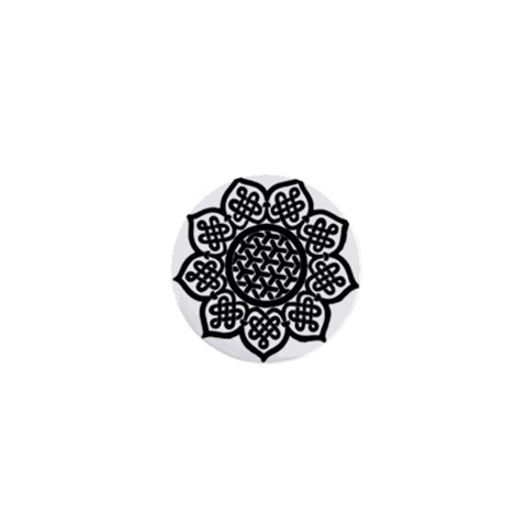 Celtic Mandala B&W 1  Mini Magnet from ArtsNow.com Front