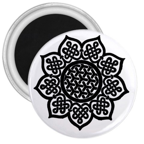 Celtic Mandala B&W 3  Magnet from ArtsNow.com Front