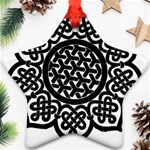 Celtic Mandala B&W Ornament (Star)