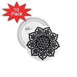 Celtic Mandala B&W 1.75  Button (10 pack) 