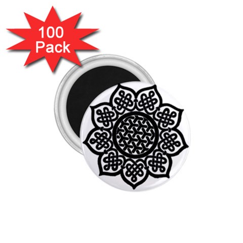Celtic Mandala B&W 1.75  Magnet (100 pack)  from ArtsNow.com Front